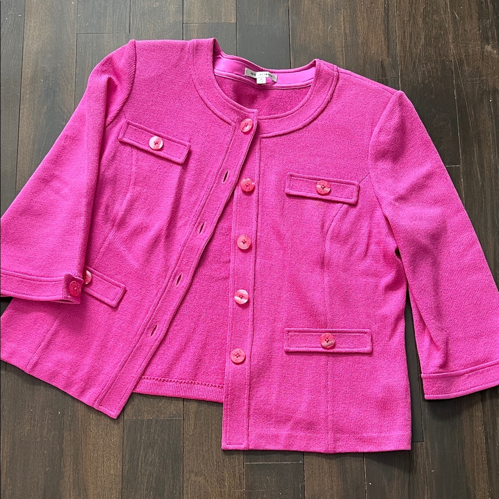St. John Barbie Pink blazer size 16